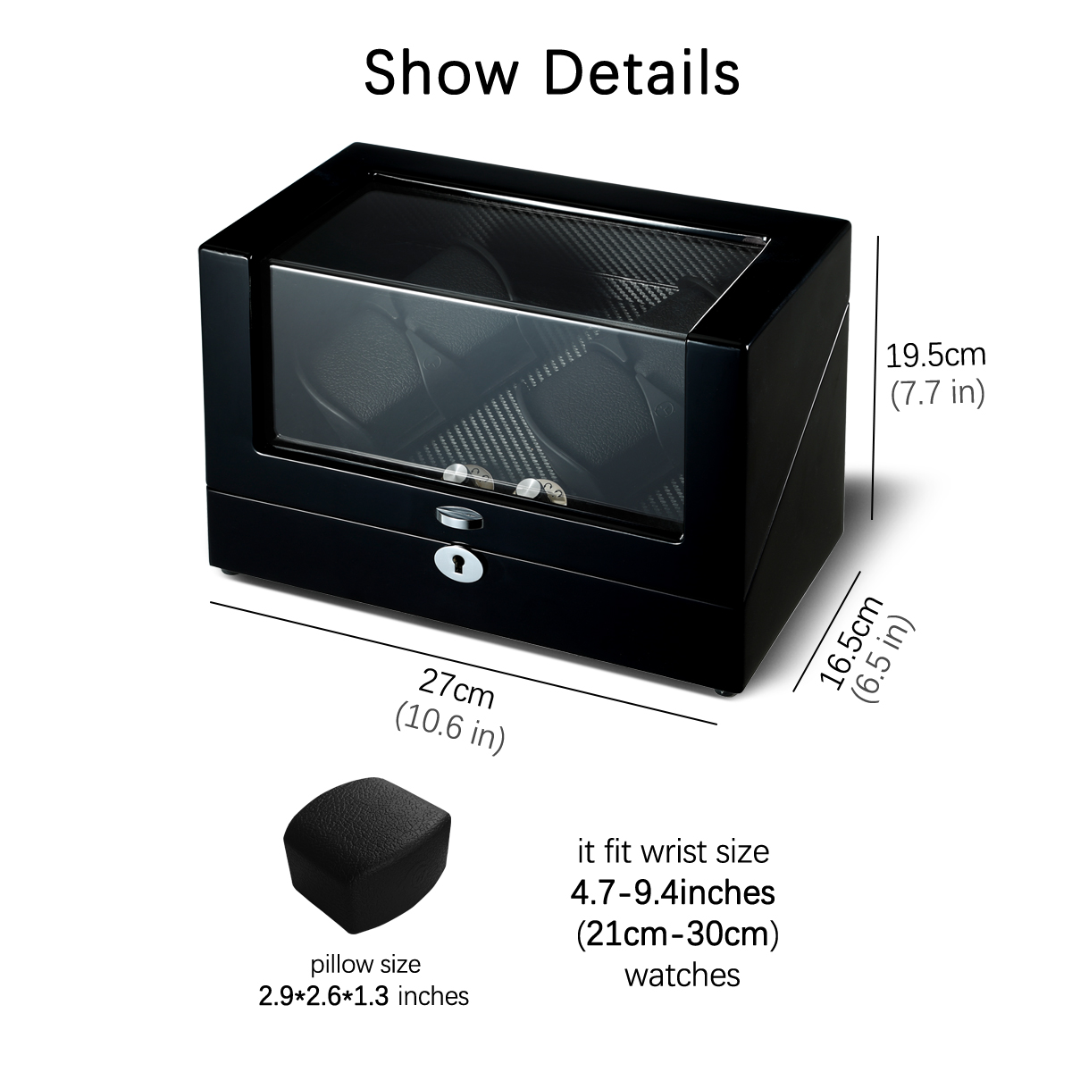 Watch Winder 8117-Black - Image 6