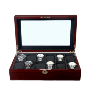 Customizable Wooden Twelve Watch Boxes  - Velvet-Lined Luxury Watch Organizer for Bulk Orders  -3095