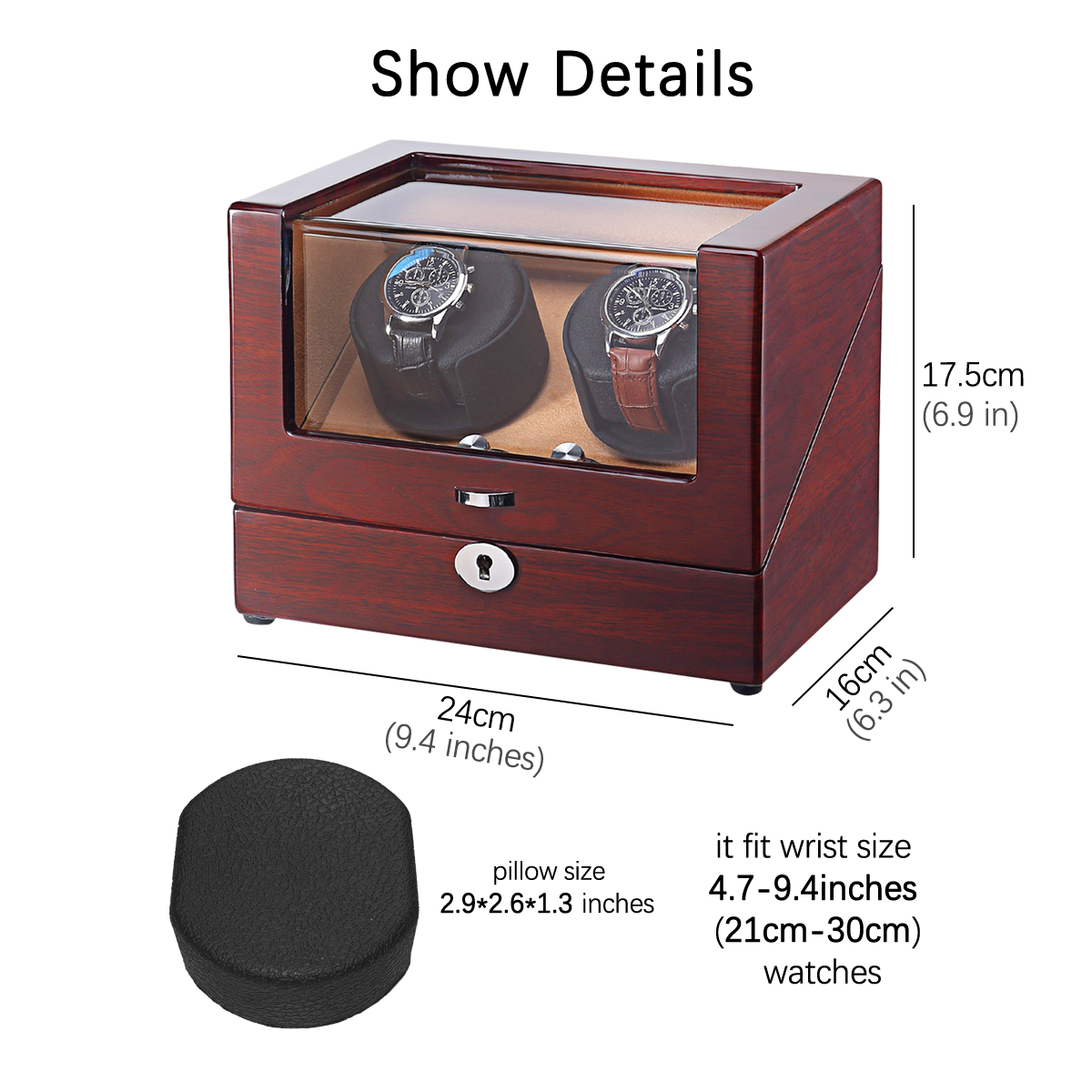 Watch Winder 8097-Wood Grain - Image 5