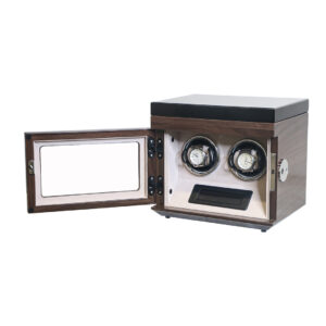 High-Gloss Solid Wood two Custom Watch Winder | Home Smart Fingerprint Lock Security System 1031