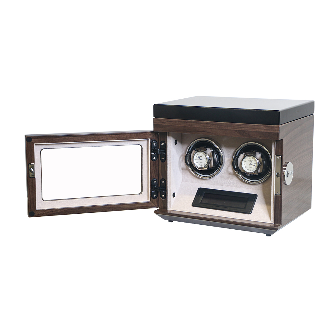 High-Gloss Solid Wood two Custom Watch Winder | Home Smart Fingerprint Lock Security System 1031