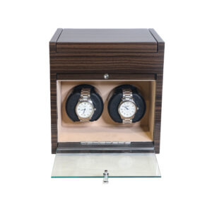 Personalized Custom Watch Winder 8312| LED Lighting 2-Slot Watch Winder |Twing-pak