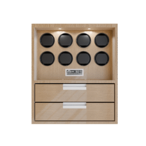 Custom Watch Winder Safe with Electronic Lock & Remote Control (8-Watch Capacity, Waterproof & Flame-Retardant) SB-565