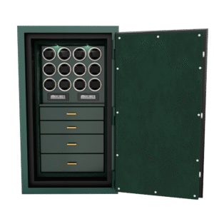 Meter shaker Safe Customized household fingerprint password large safe leather + iron steel watch safe meter transfer device