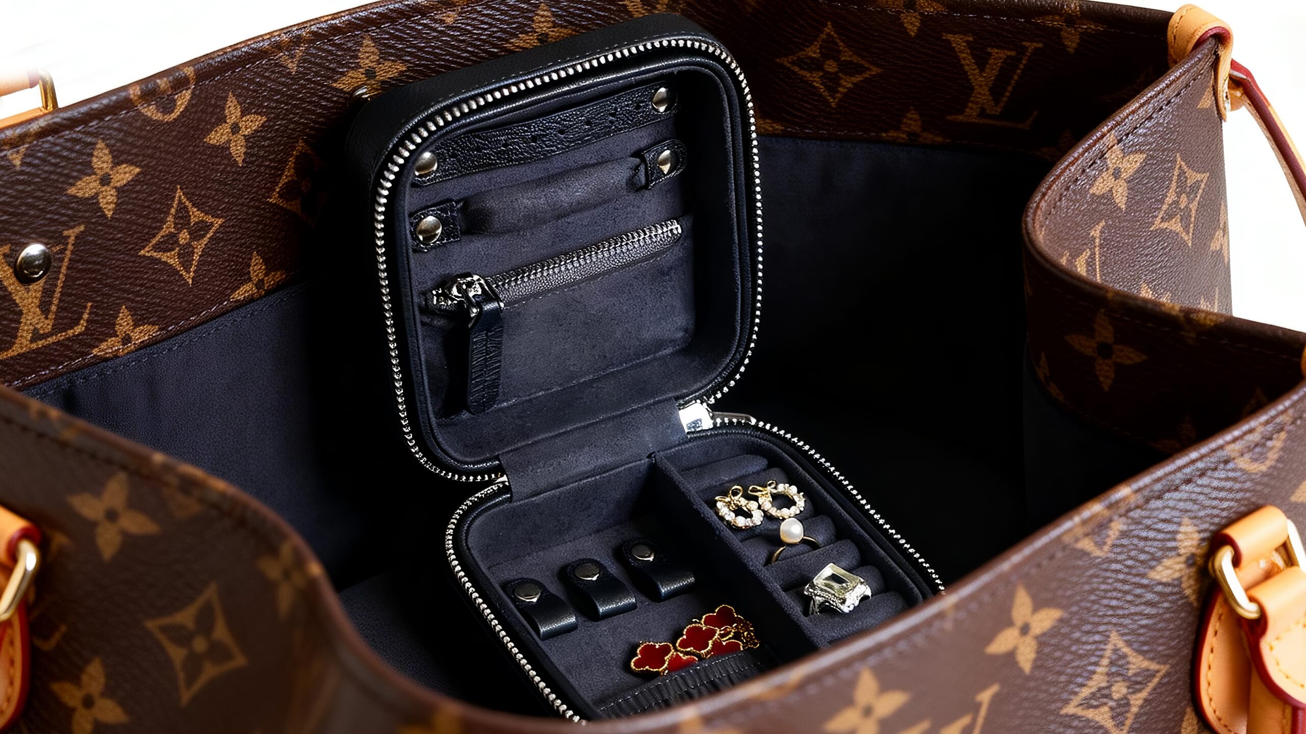 Multifunctional exquisite zipper jewelry box Twing JR003 - Image 4