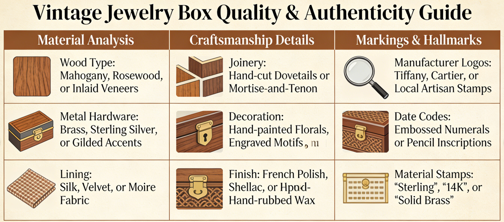 Antique and Vintage Jewelry Boxes Guide for Collectors and Buyers插图2 Antique and Vintage Jewelry Boxes Guide for Collectors and Buyers插图2