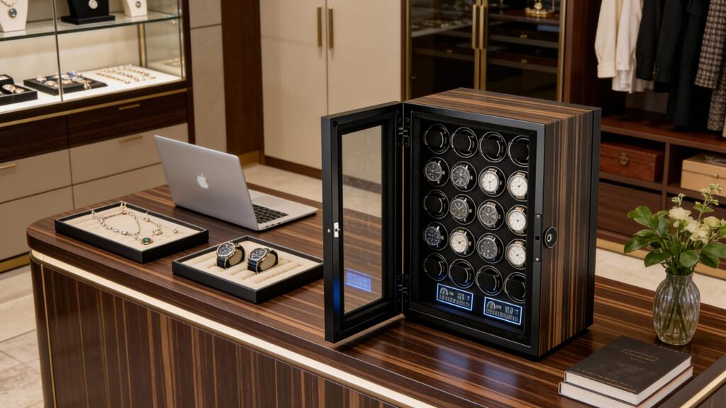 Collector’s Choice 20 Smart Watch Winder – Anti-Magnetic and Moisture-Resistant, Supports Complex Function Watches插图8
