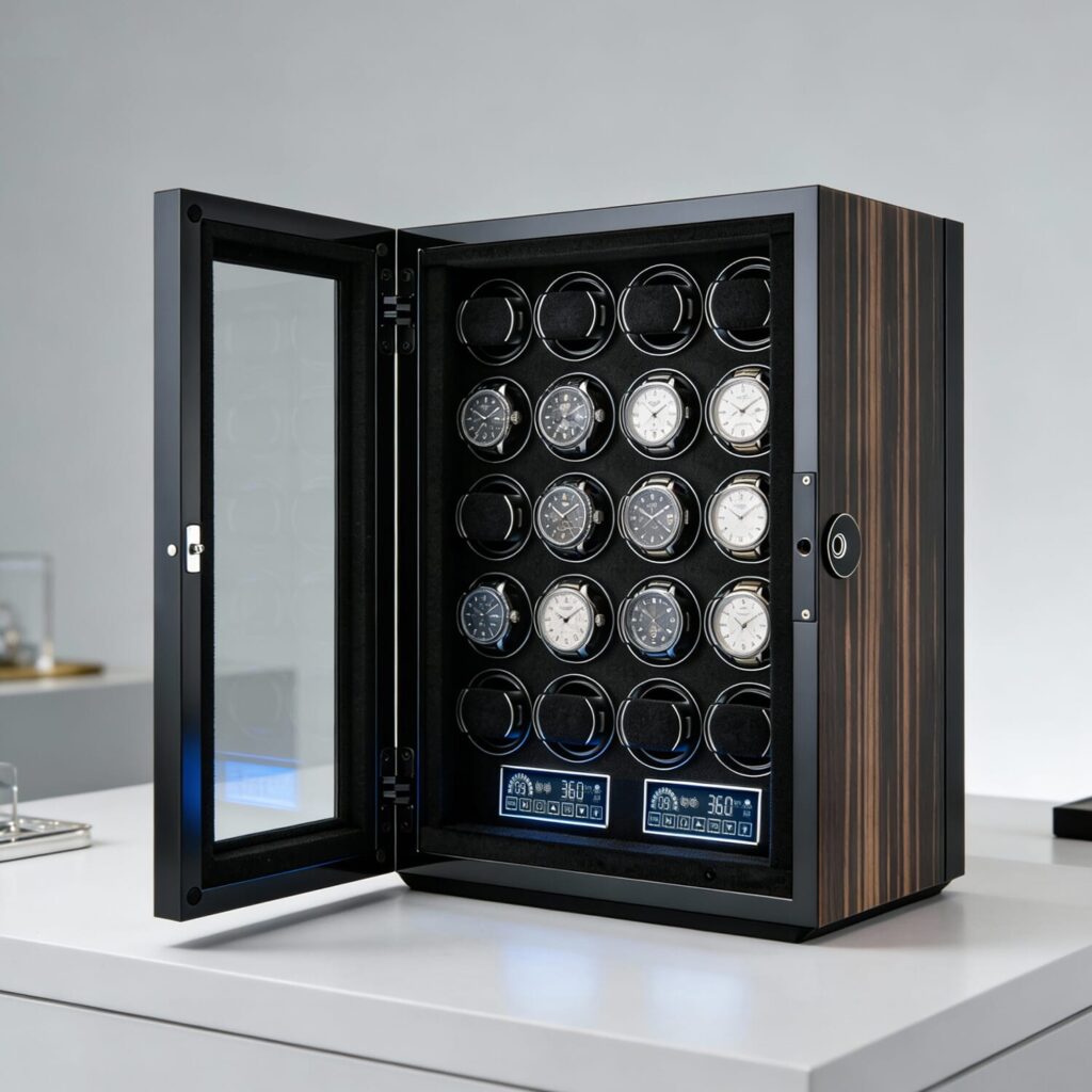 Collector’s Choice 20 Smart Watch Winder – Anti-Magnetic and Moisture-Resistant, Supports Complex Function Watches插图5