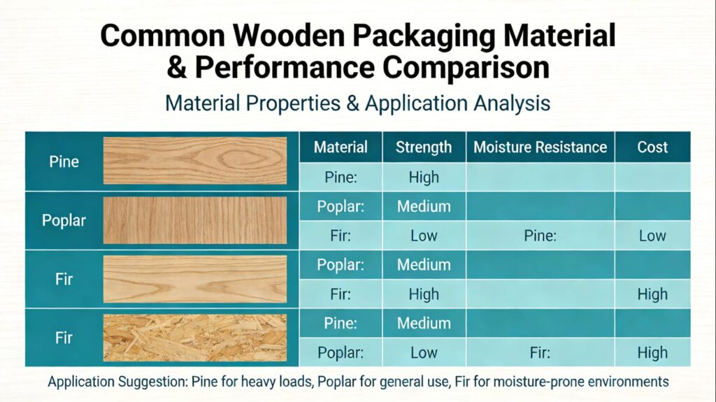 Common Wooden Packaging Material Performance Comparison