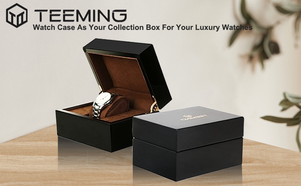 TEEMING Single Watch Box | Luxury Storage for Your Precious Timepiece WB-3082插图1