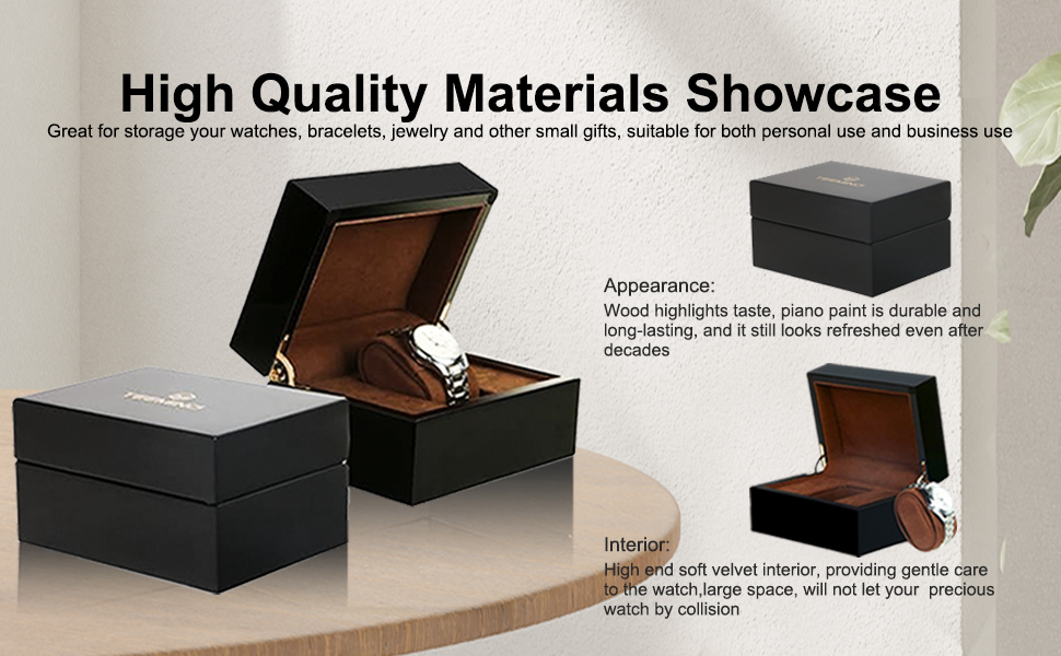 TEEMING Single Watch Box | Luxury Storage for Your Precious Timepiece WB-3082插图3