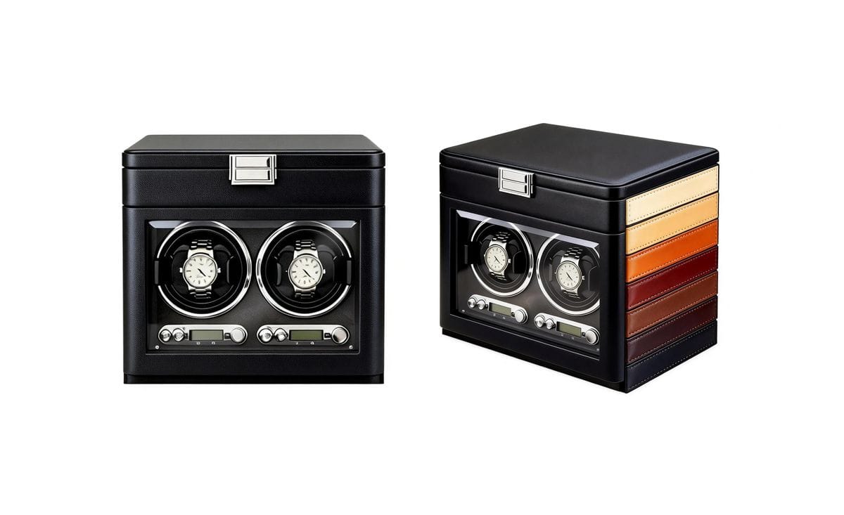 Luxury Automatic Single Watch Winder – Ultra Quiet Motor, Premium Leather Case, Multi-Speed Settings, Elegant Watch Storage Box for Mech anical Watches 9302插图3
