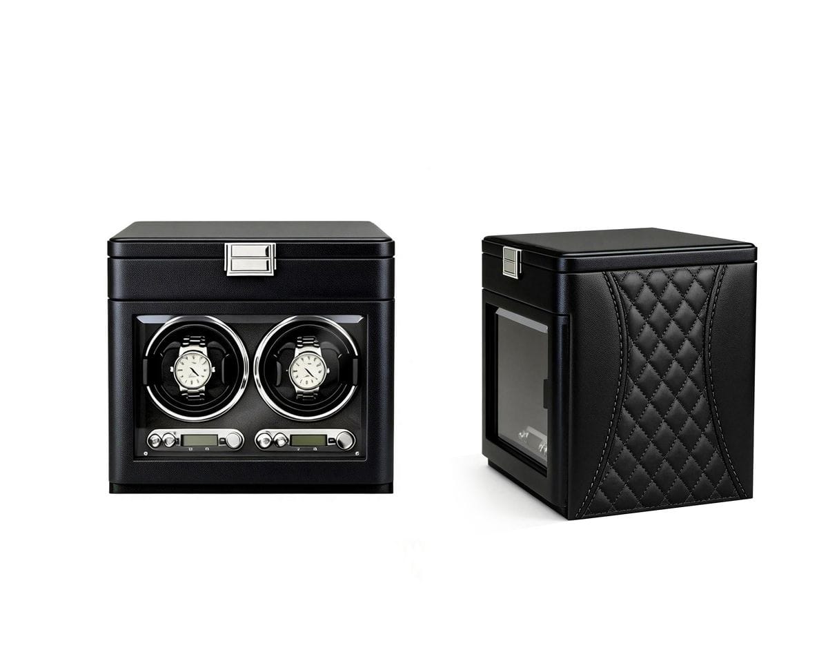 Luxury Automatic Single Watch Winder – Ultra Quiet Motor, Premium Leather Case, Multi-Speed Settings, Elegant Watch Storage Box for Mech anical Watches 9302插图7