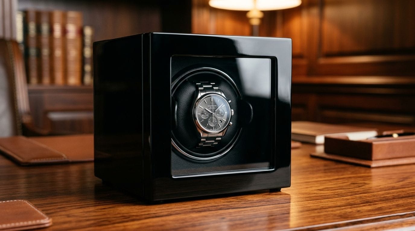Precision Care Beyond Time: Unveiling the Core Advantages and Craftsmanship Value of High-End Watch Winders插图1 High gloss piano finish watch winder