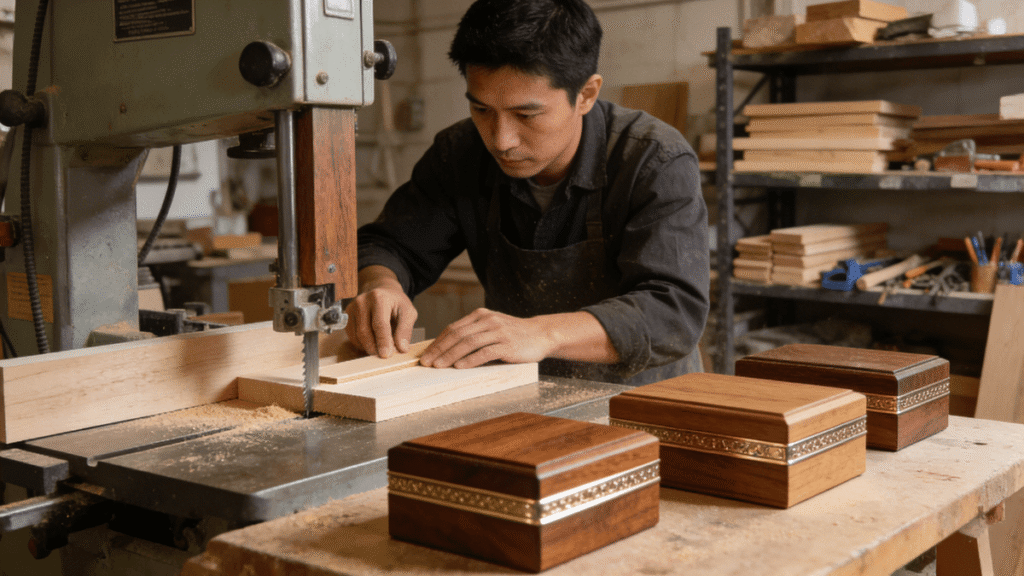 Jewelry box production workshop