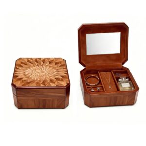 Artisan Solid Wood Jewelry Box | Store Your Treasures with Timeless Craftsmanship JB-4714