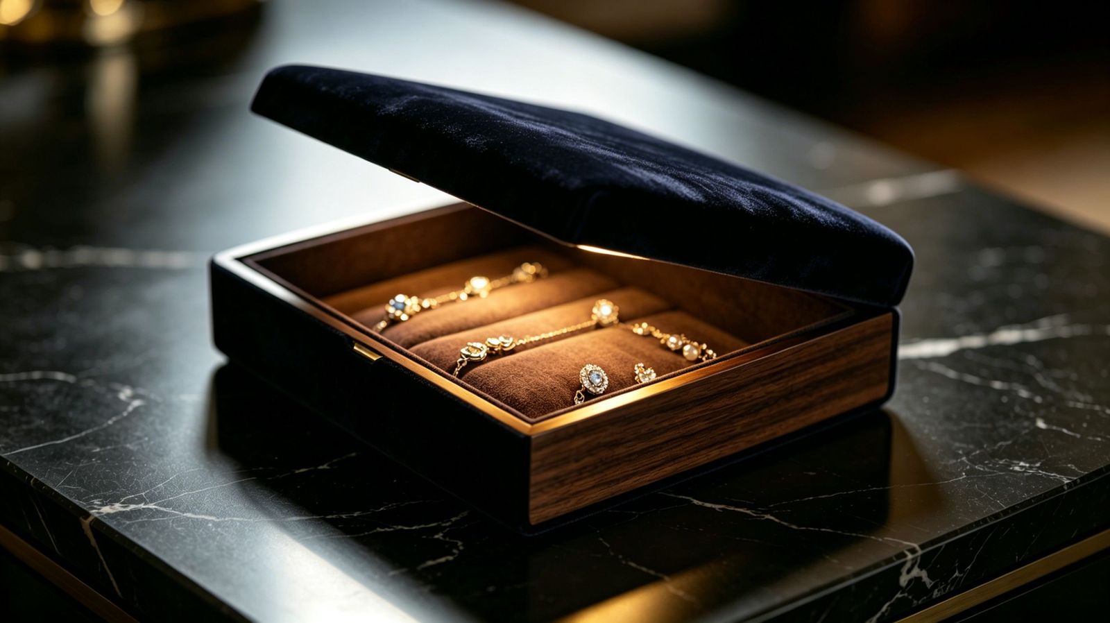 Velvet high-end jewelry box