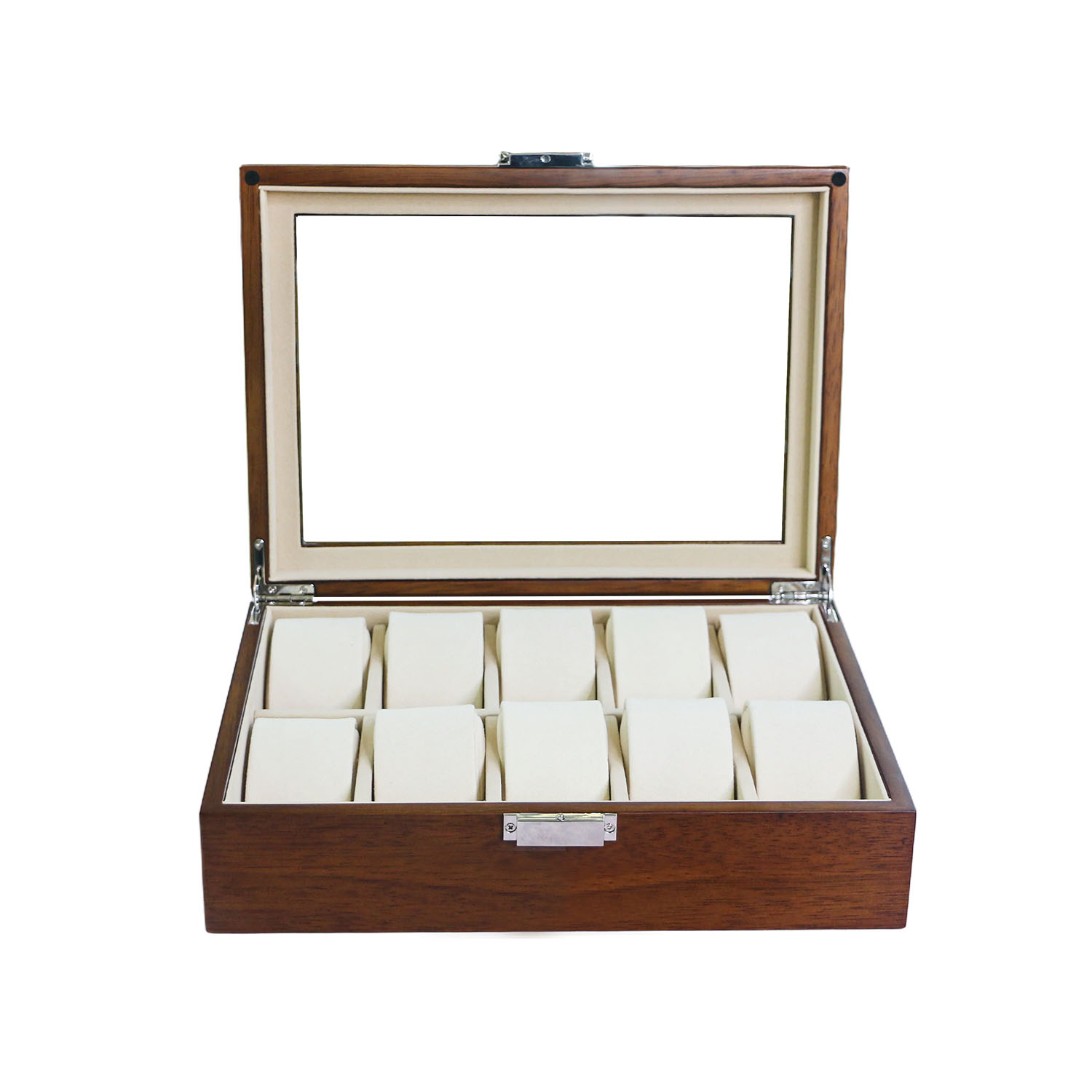 Light Luxury Solid Wood Watch Display Box with Lock Wristwatch Home Storage Gift Box WB-2610