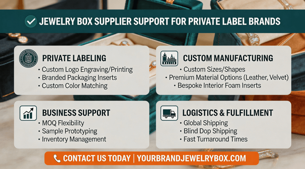 What Support a Jewelry Box Supplier Can Provide to Private Label Businesses