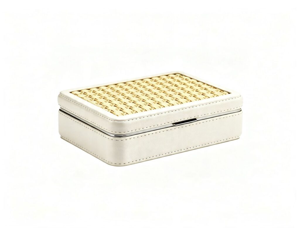 Woven Leather Jewelry Box