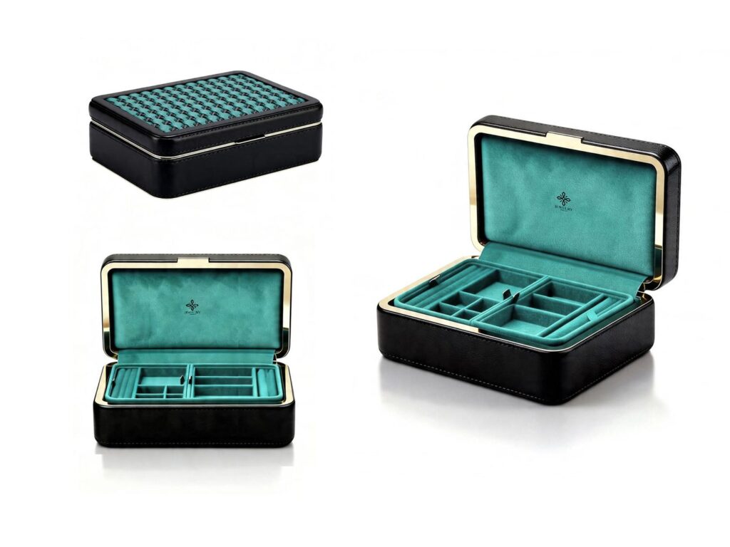 Woven Leather Jewelry Box