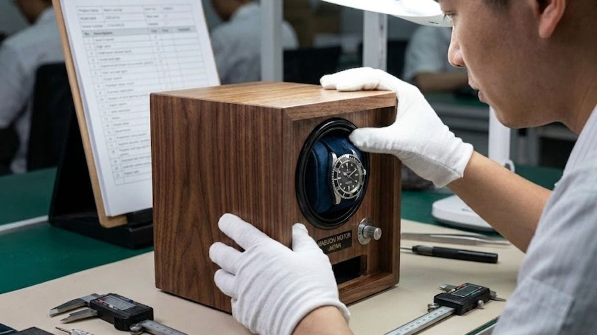 How to Find a Custom Watch Winder Manufacturer in China: A 6-Step Framework for Brands插图2 watch-winder-quality-control-inspection