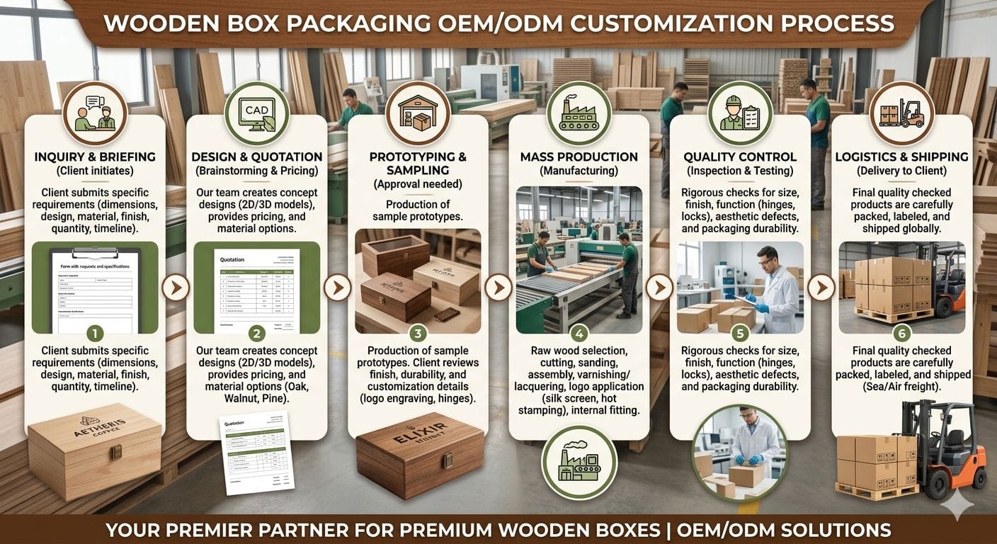 Wooden Box Packaging OEMODM Customization Process
