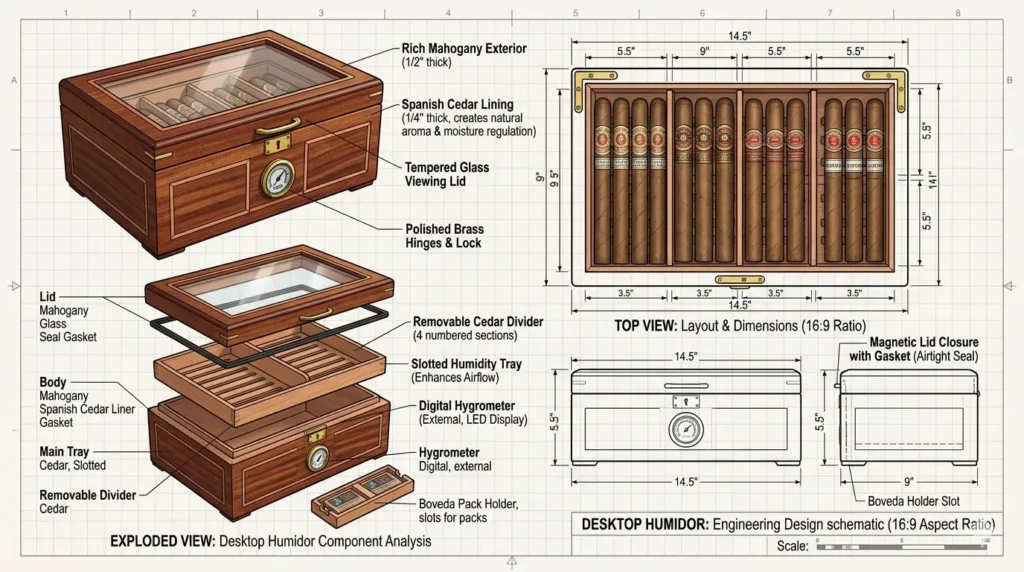 Desktop Cigar Box Design Draft
