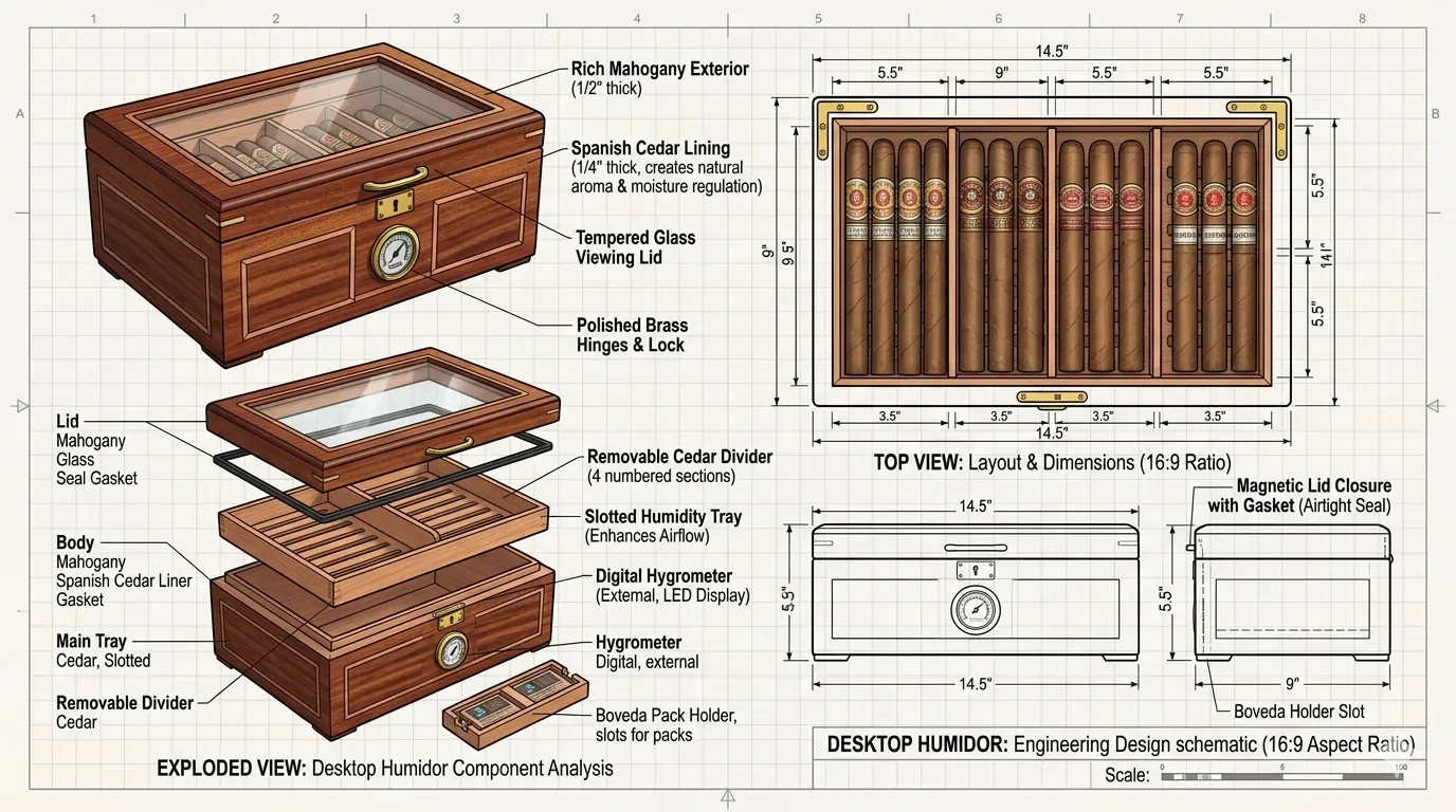 Desktop Cigar Box Design Draft