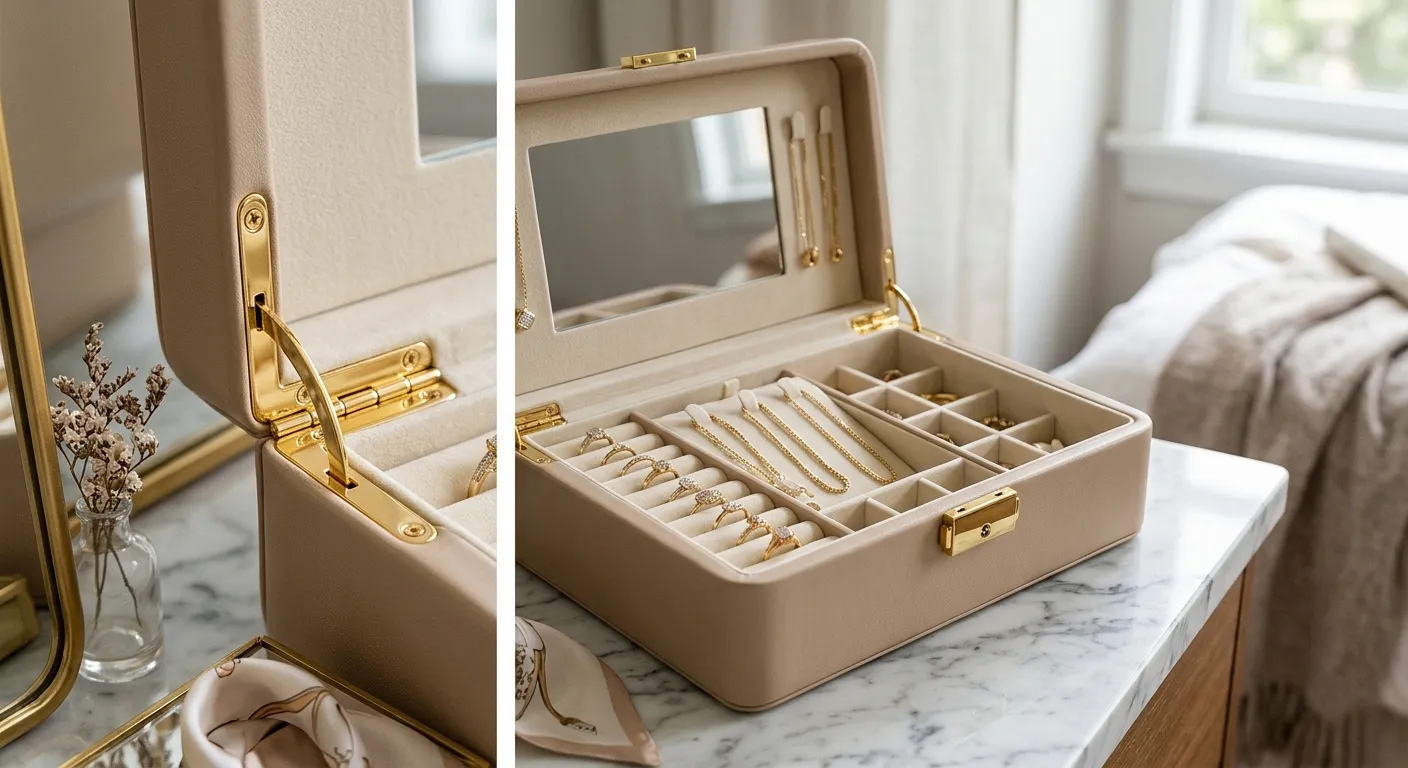 PU Leather Jewelry Boxes: Achieve a Premium Look Without Solid Wood or Piano Lacquer插图 Jewelry