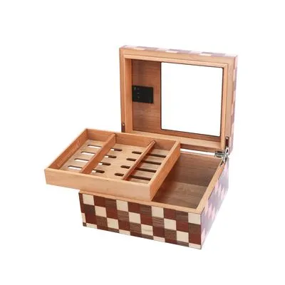 Spanish Cedar Cigar Humidor: Why Interior Wood Specification Defines Your Product插图1 Spanish Cedar cigar humidor OEM manufacturer, piano lacquer exterior with Cedrela odorata interior lining - T.WING-PAK
