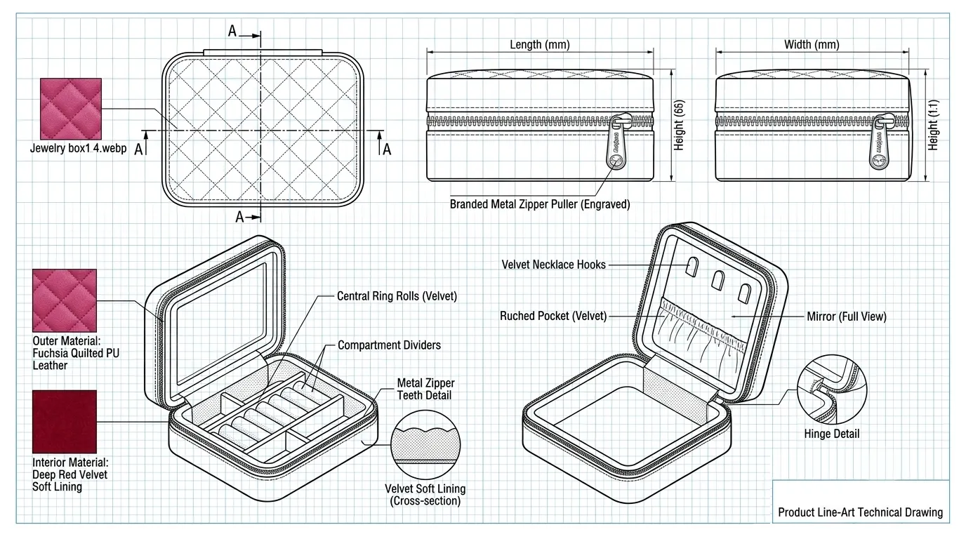 Home插图10 Jewelry box product line drawing