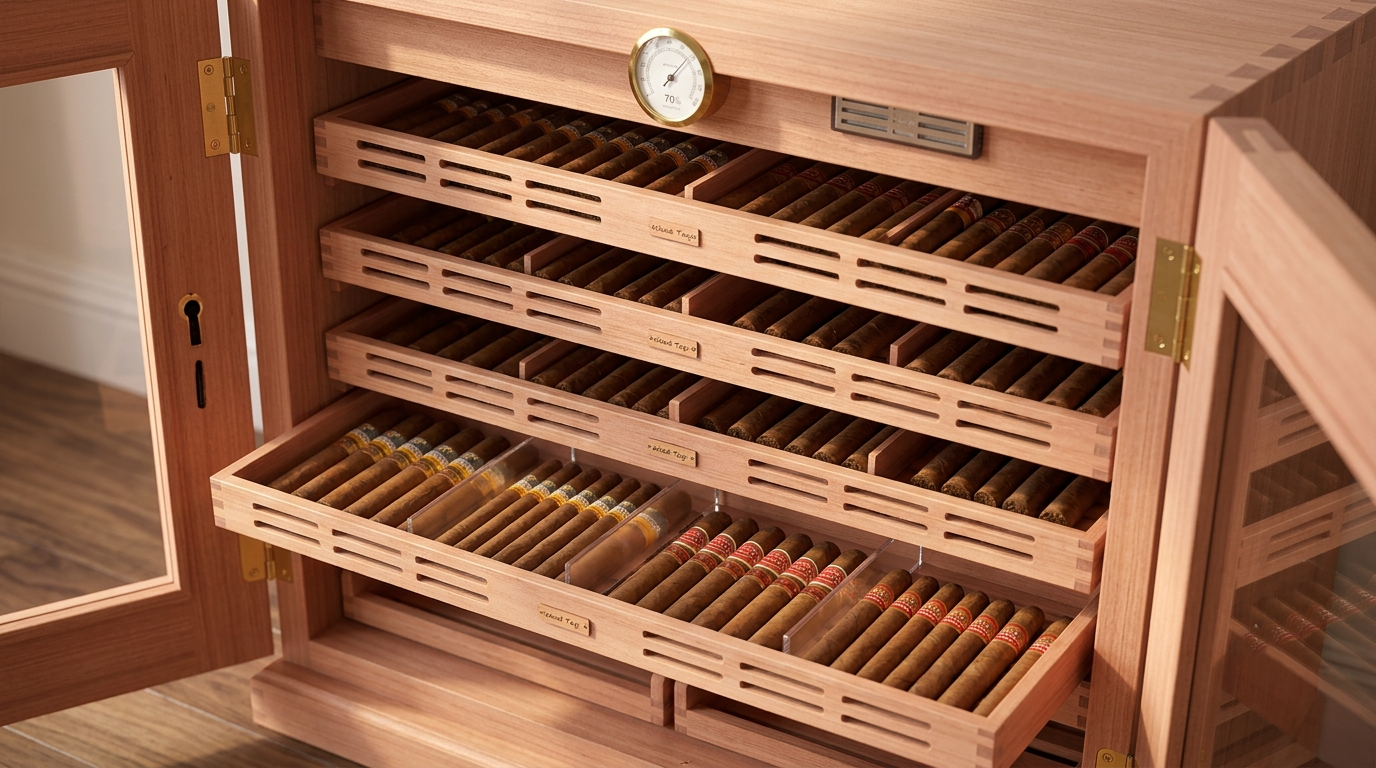 Spanish Cedar Cigar Humidor: Why Interior Wood Specification Defines Your Product插图2 Perfect Storage Environment