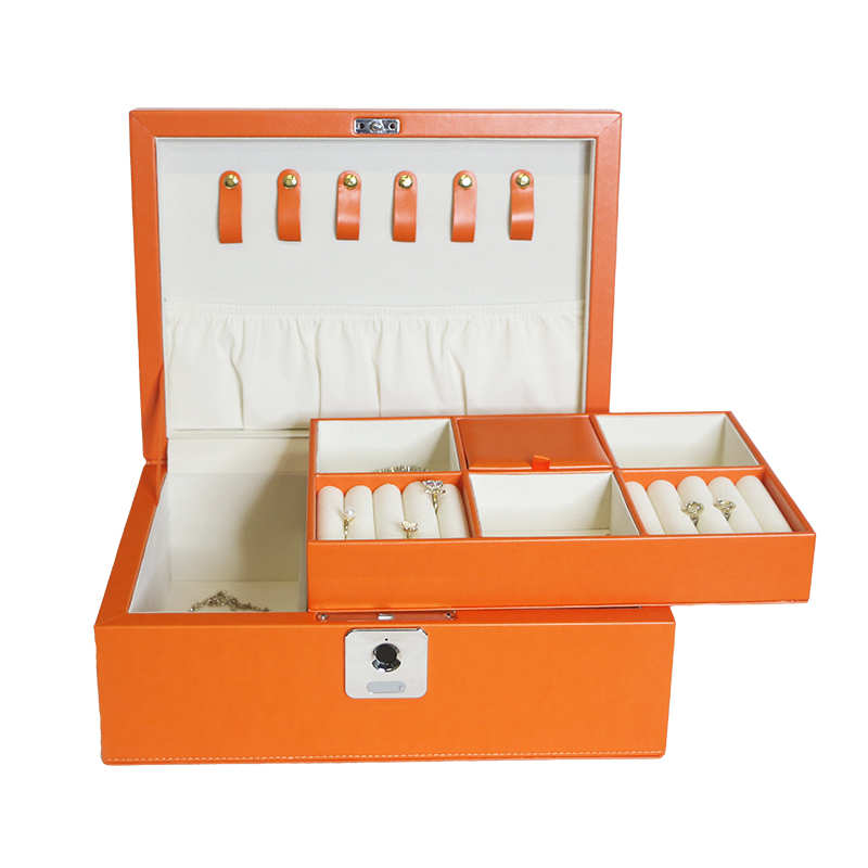 Luxury Watch Box Manufacturing: What Separates Premium from Ordinary插图 JB 橙色包皮珠宝盒 1 1