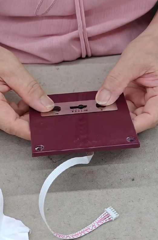 How to Customize a Single Watch Winder: Inside Our 8801 Red OEM Project插图6 Attaching the control panel overlay to the watch winder