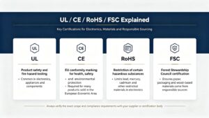 UL CE RoHS FSC Explained