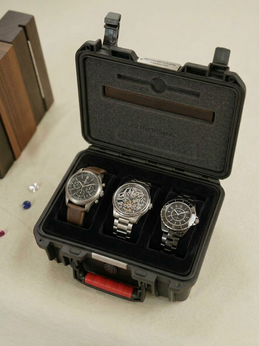 OEM/ODM Custom Watch Case Portable Travel Watch Storage Box with EVA Foam 1-12 Slots 8 Gemini Generated Image o5ko40o5ko40o5ko
