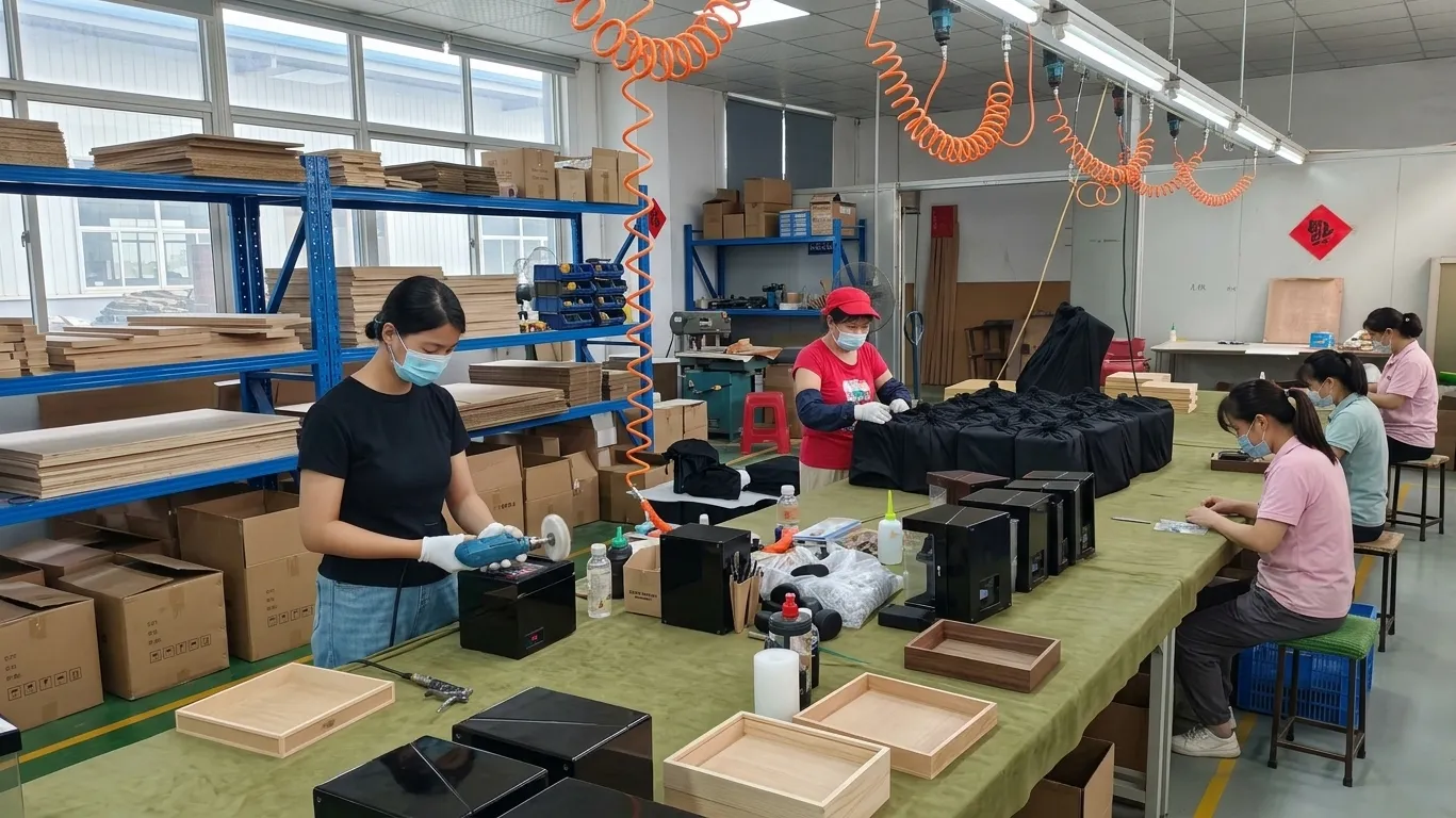 Home 15 High end wooden box prototyping factory workshop
