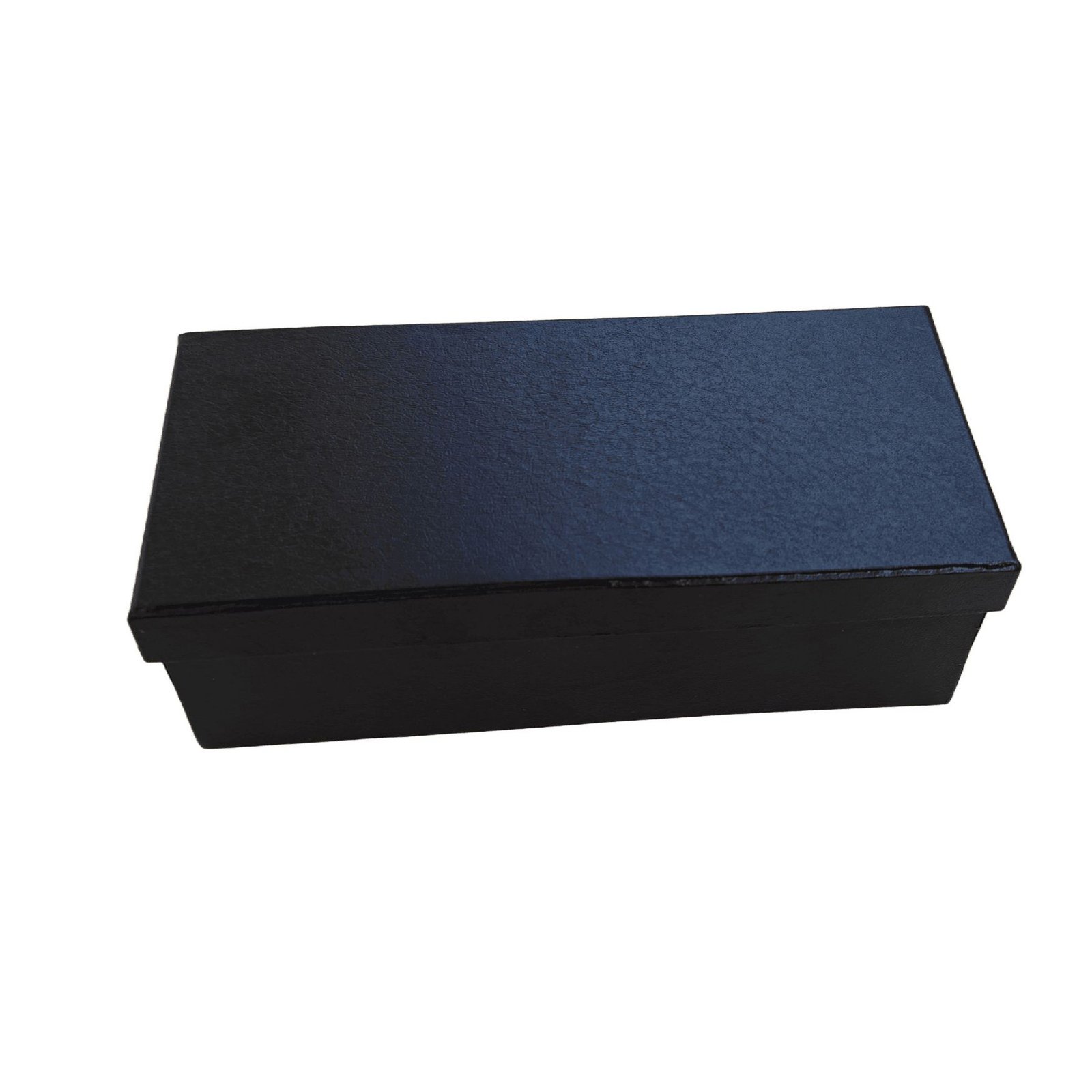 Crocodile Leather Jewelry Gift Box - Navy Embossed Case with Black Velvet Interior and Outer Sleeve 2 Plain navy outer sleeve box of the crocodile leather jewelry gift box set