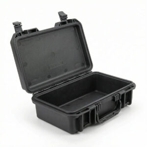 SealedStructure waterproof hard case watch box - black engineering plastic protective case, open view
